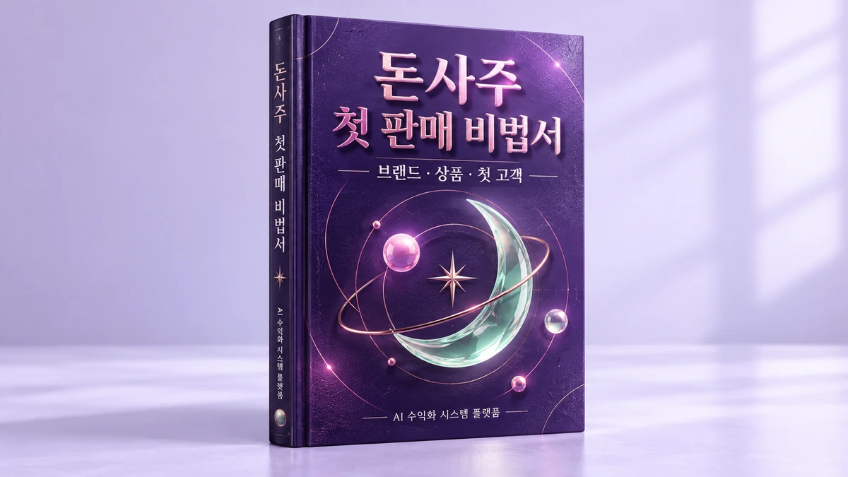 돈사주 첫 판매 비법서 3D 책표지